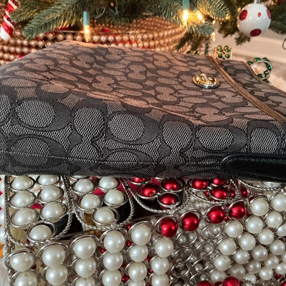 COACH Signature Canvas File Bag Black & Grey MINT - Picture 4 of 8